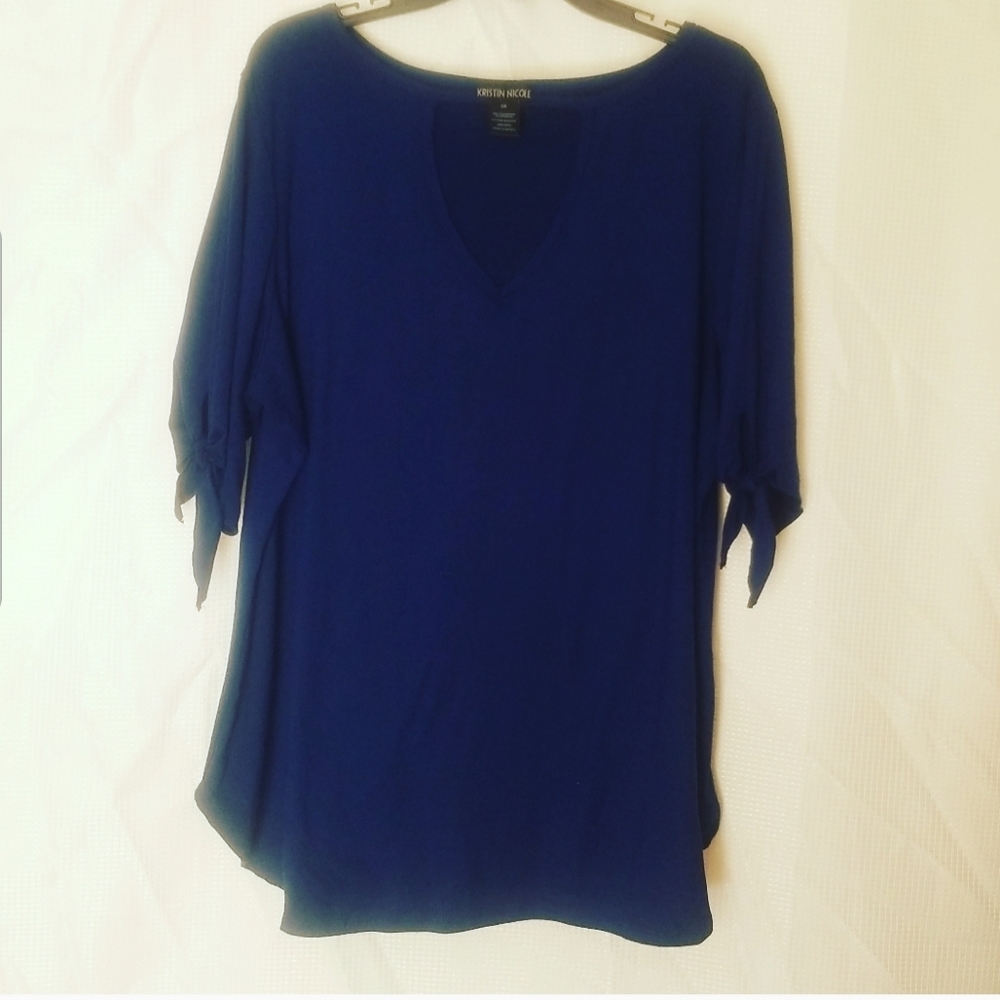 Krista Nicole navy blue blouse 3x